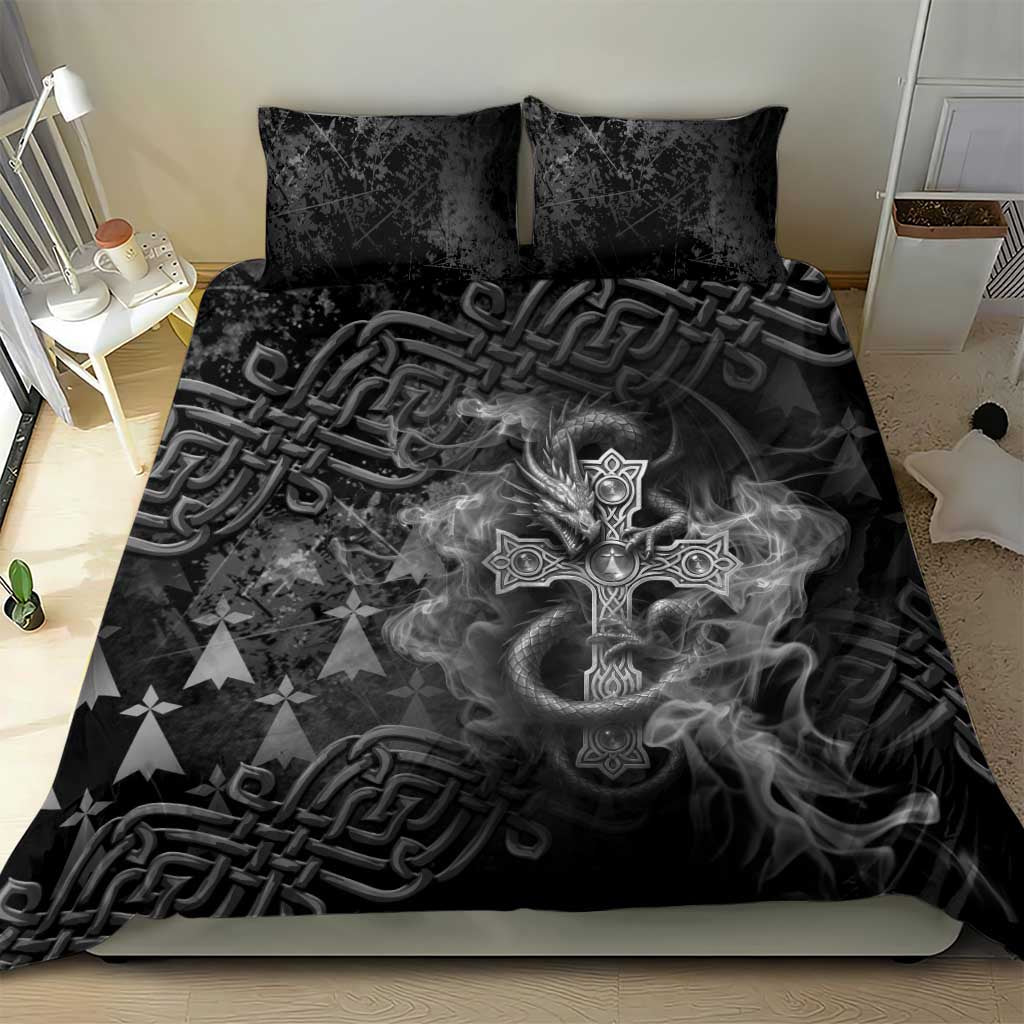 Brittany Celtic Cross Bedding Set Fantasy Celtic Dragon - Wonder Print Shop