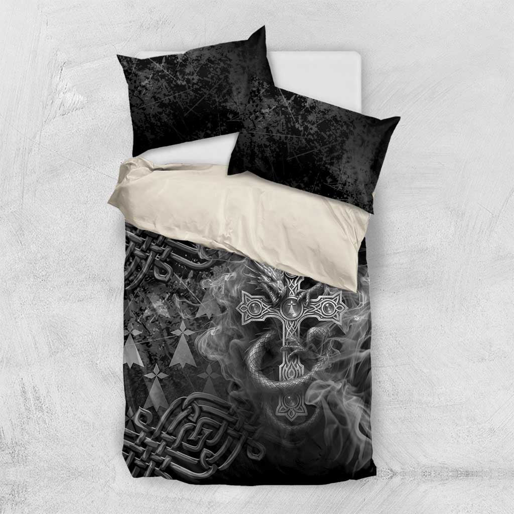 Brittany Celtic Cross Bedding Set Fantasy Celtic Dragon - Wonder Print Shop