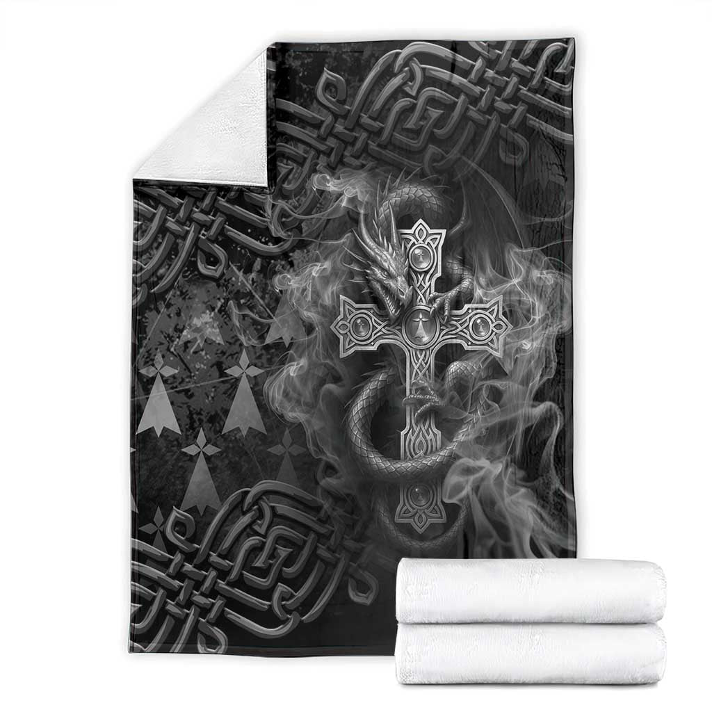 Brittany Celtic Cross Blanket Fantasy Celtic Dragon - Wonder Print Shop