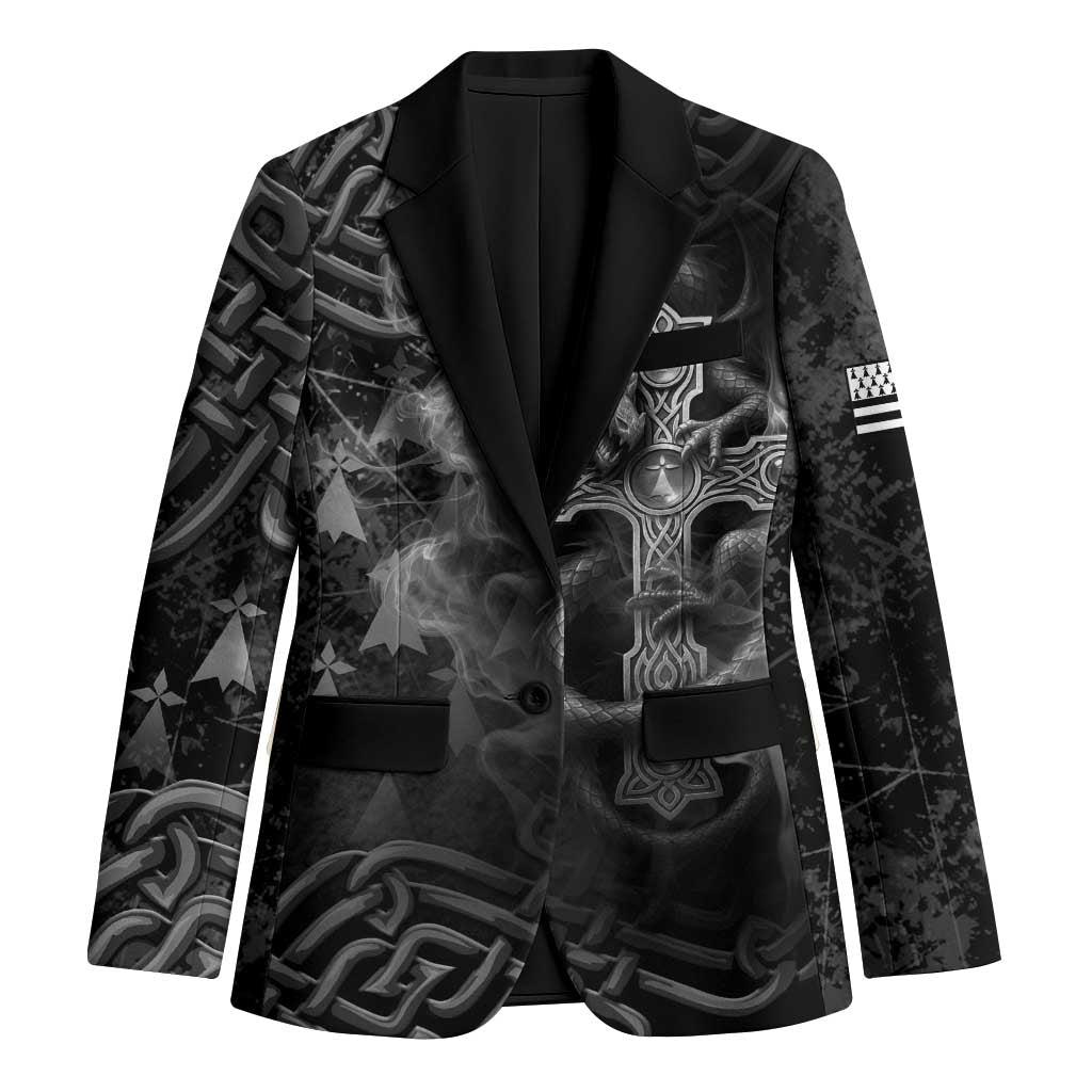 Brittany Celtic Cross Blazer Fantasy Celtic Dragon - Wonder Print Shop