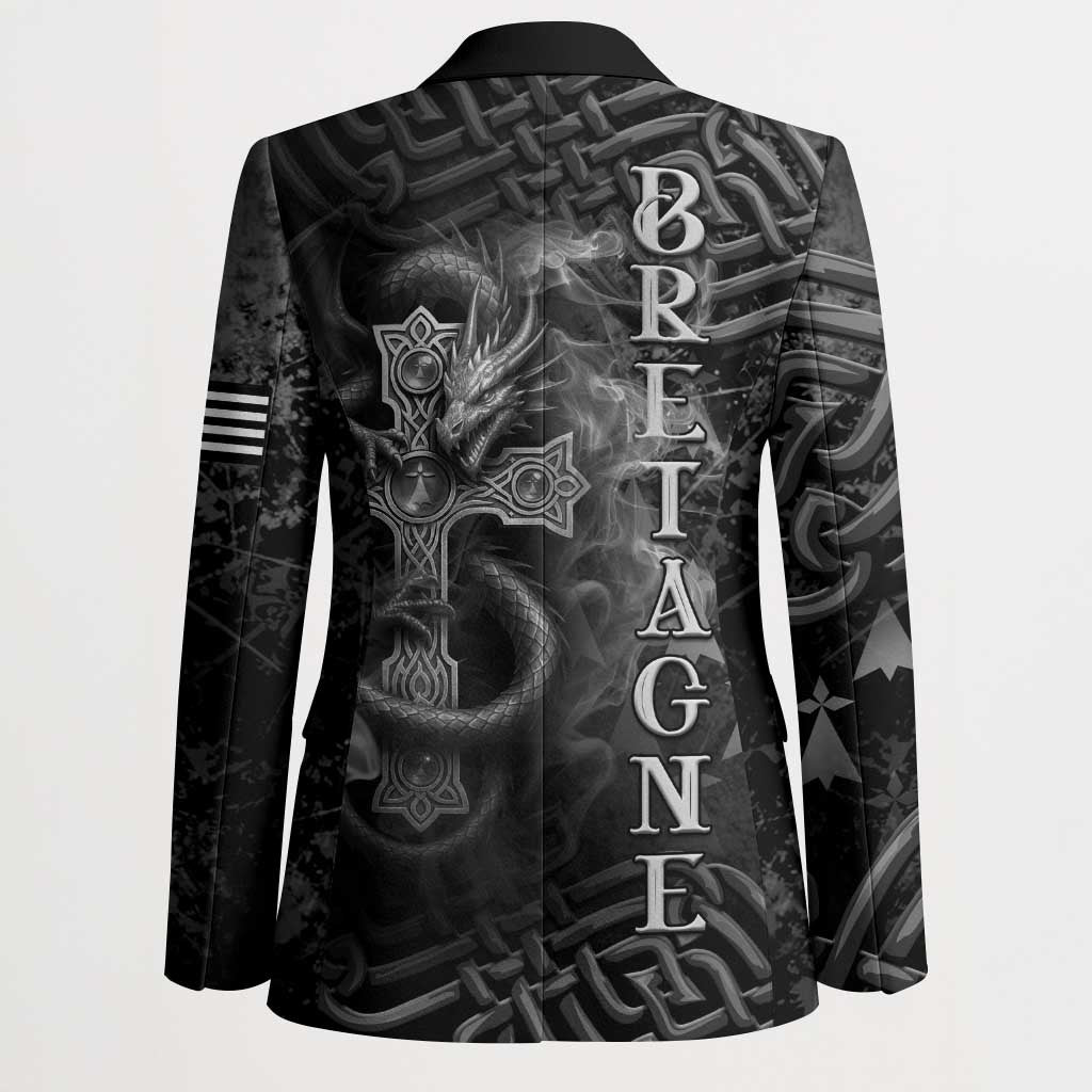 Brittany Celtic Cross Blazer Fantasy Celtic Dragon - Wonder Print Shop