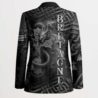 Brittany Celtic Cross Blazer Fantasy Celtic Dragon - Wonder Print Shop