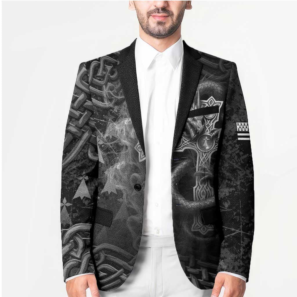 Brittany Celtic Cross Blazer Fantasy Celtic Dragon - Wonder Print Shop