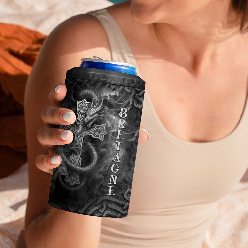 Brittany Celtic Cross 4 in 1 Can Cooler Tumbler Fantasy Celtic Dragon - Wonder Print Shop