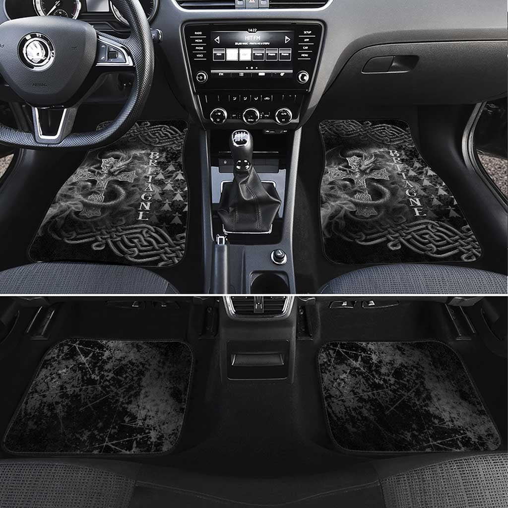 Brittany Celtic Cross Car Mats Fantasy Celtic Dragon - Wonder Print Shop