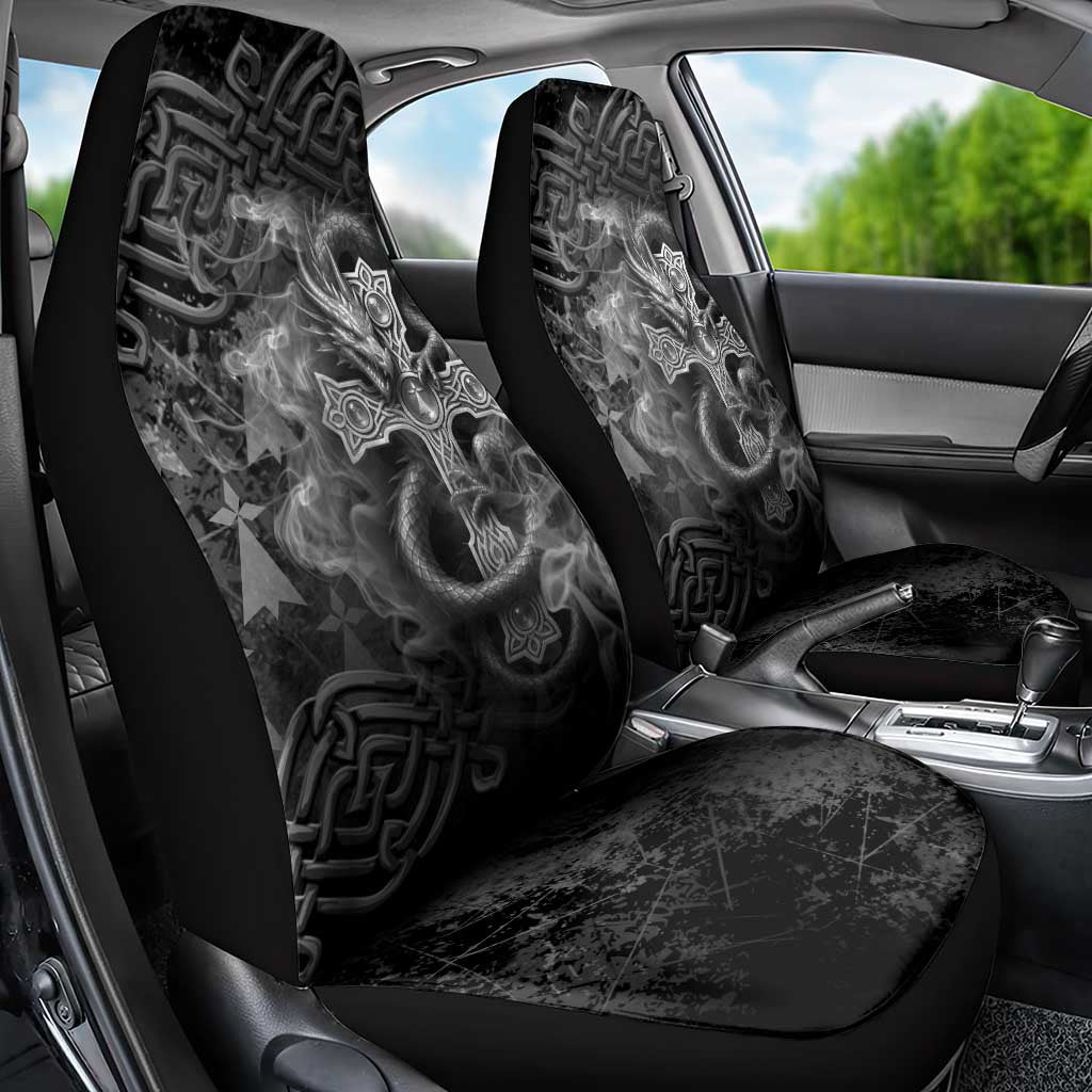 Brittany Celtic Cross Car Seat Cover Fantasy Celtic Dragon - Wonder Print Shop