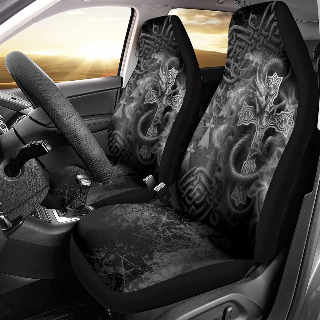 Brittany Celtic Cross Car Seat Cover Fantasy Celtic Dragon - Wonder Print Shop