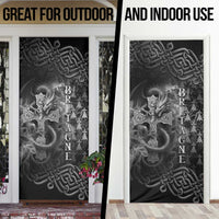 Brittany Celtic Cross Door Cover Fantasy Celtic Dragon - Wonder Print Shop