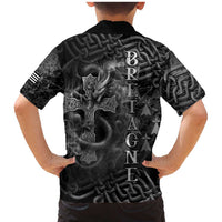 Brittany Celtic Cross Family Matching Mermaid Dress and Hawaiian Shirt Fantasy Celtic Dragon - Wonder Print Shop