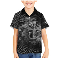 Brittany Celtic Cross Family Matching Mermaid Dress and Hawaiian Shirt Fantasy Celtic Dragon - Wonder Print Shop