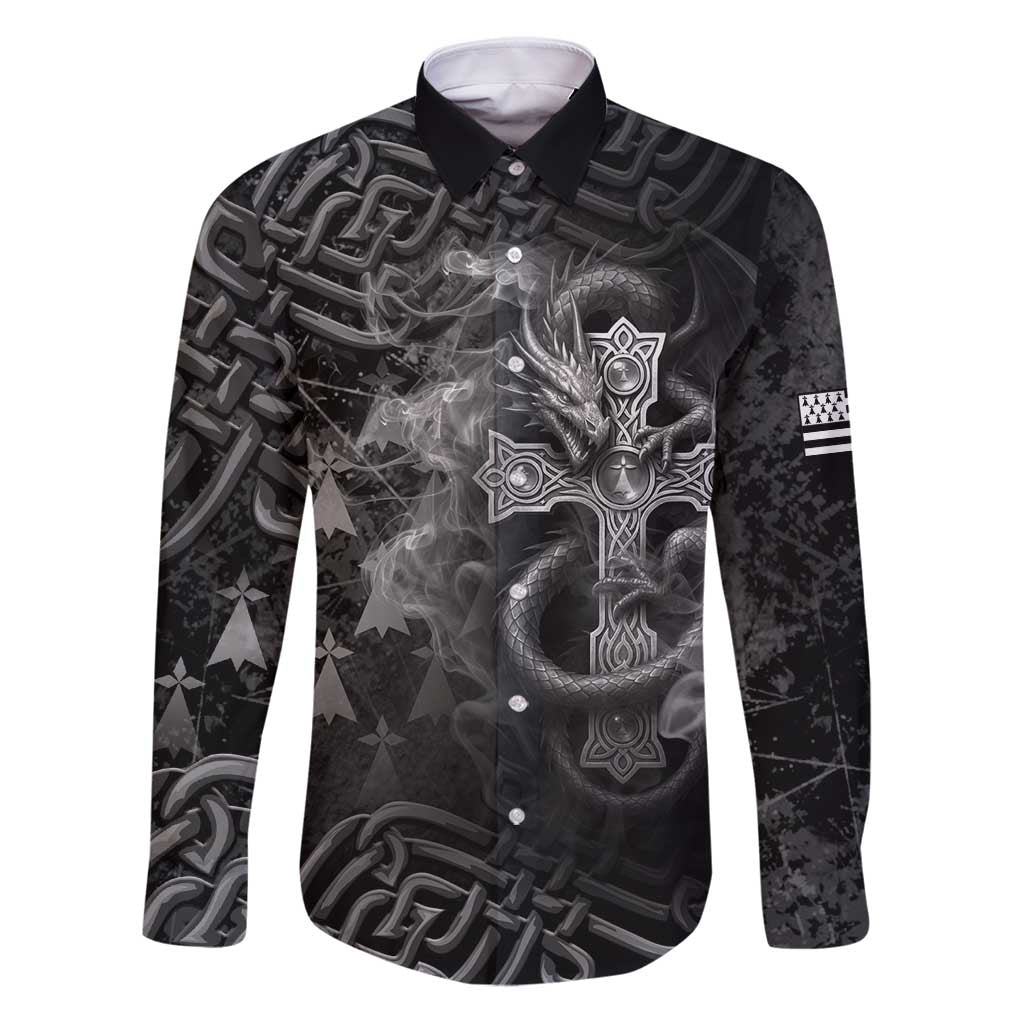 Brittany Celtic Cross Family Matching Puletasi and Hawaiian Shirt Fantasy Celtic Dragon - Wonder Print Shop