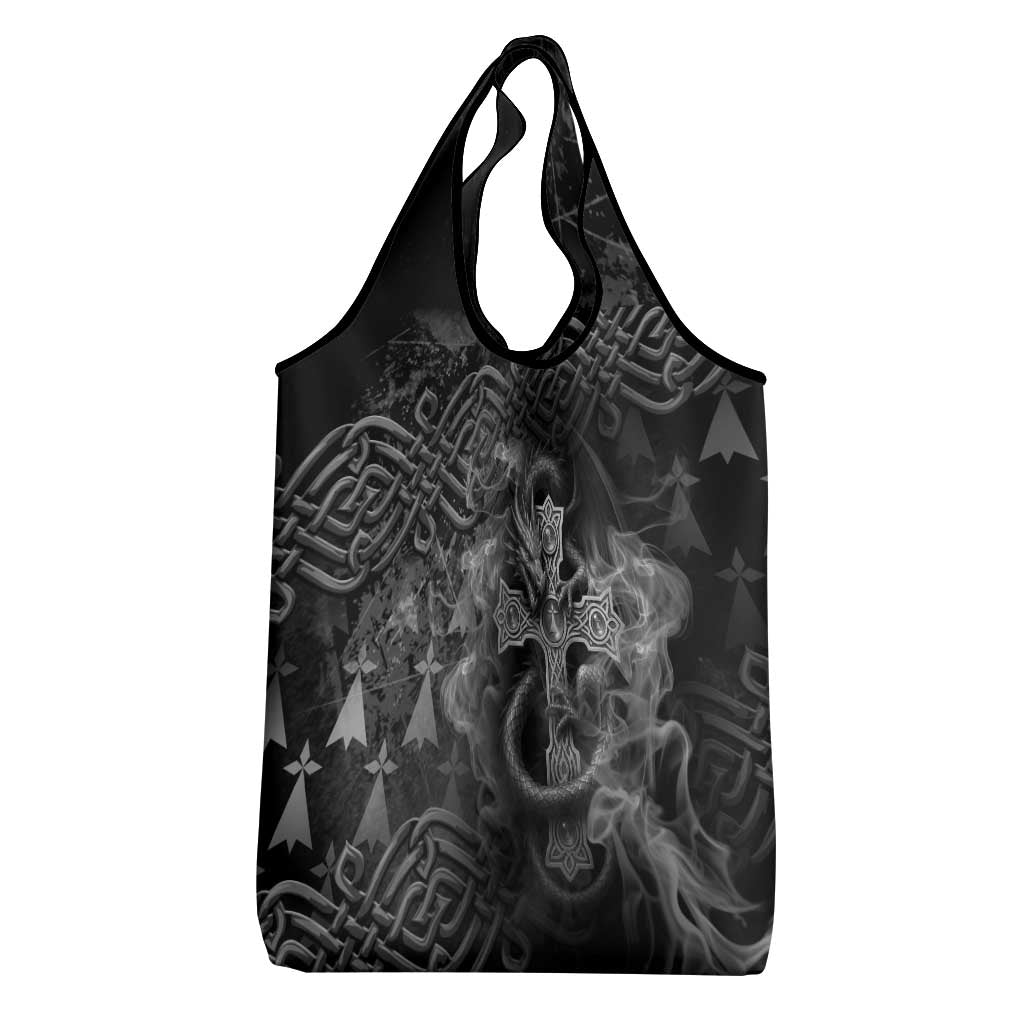 Brittany Celtic Cross Grocery Bag Fantasy Celtic Dragon - Wonder Print Shop