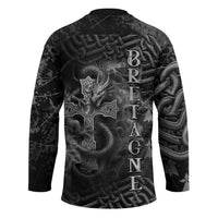 Brittany Celtic Cross Hockey Jersey Fantasy Celtic Dragon - Wonder Print Shop