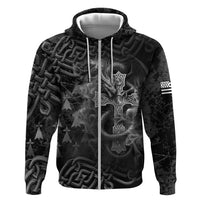 Brittany Celtic Cross Hoodie Fantasy Celtic Dragon - Wonder Print Shop