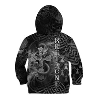 Brittany Celtic Cross Kid Hoodie Fantasy Celtic Dragon - Wonder Print Shop