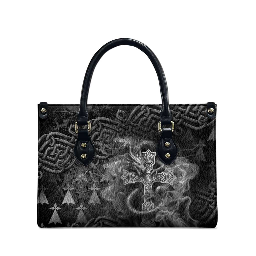 Brittany Celtic Cross Leather Bag Fantasy Celtic Dragon - Wonder Print Shop