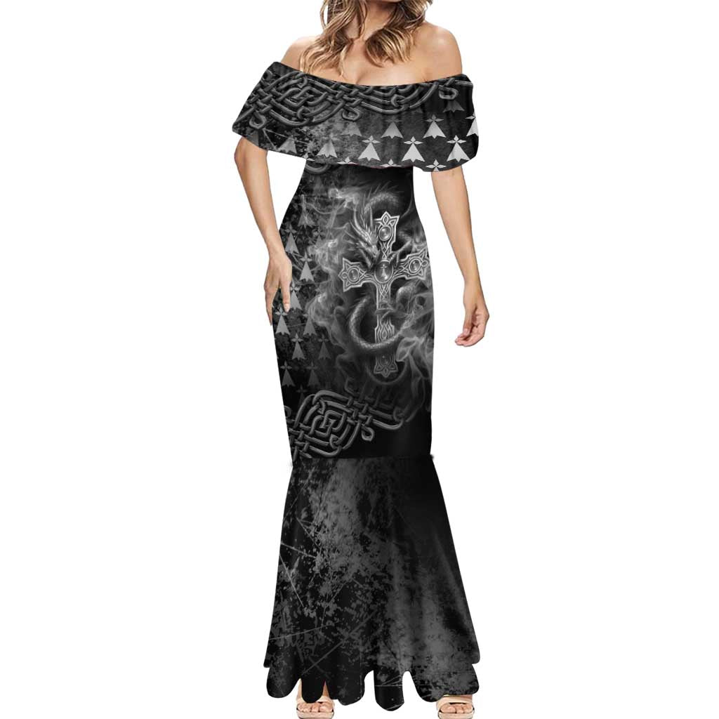 Brittany Celtic Cross Mermaid Dress Fantasy Celtic Dragon - Wonder Print Shop