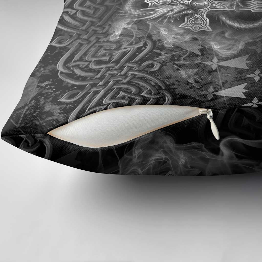 Brittany Celtic Cross Pillow Cover Fantasy Celtic Dragon - Wonder Print Shop