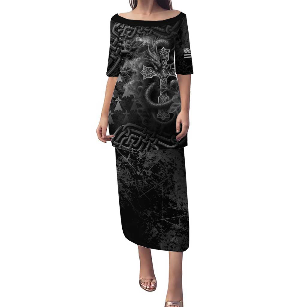 Brittany Celtic Cross Puletasi Fantasy Celtic Dragon - Wonder Print Shop