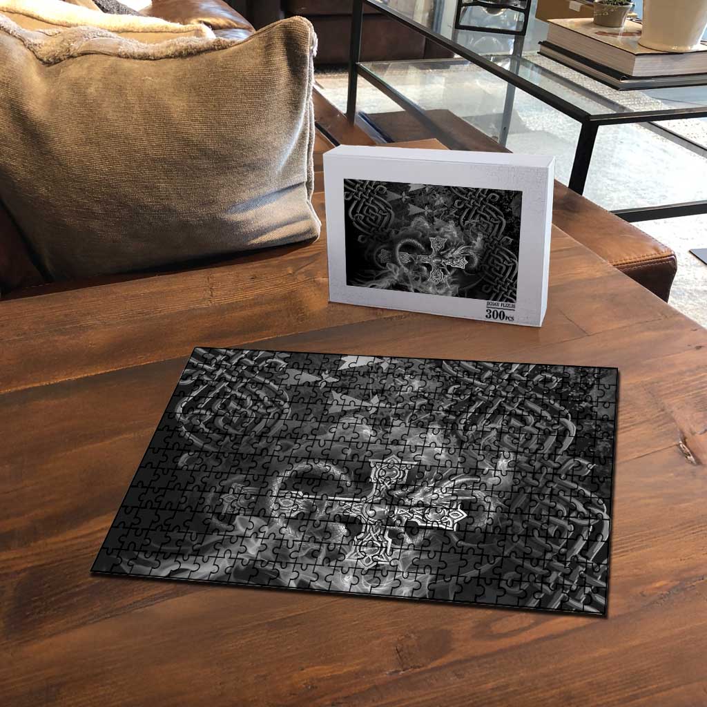 Brittany Celtic Cross Puzzle Fantasy Celtic Dragon - Wonder Print Shop