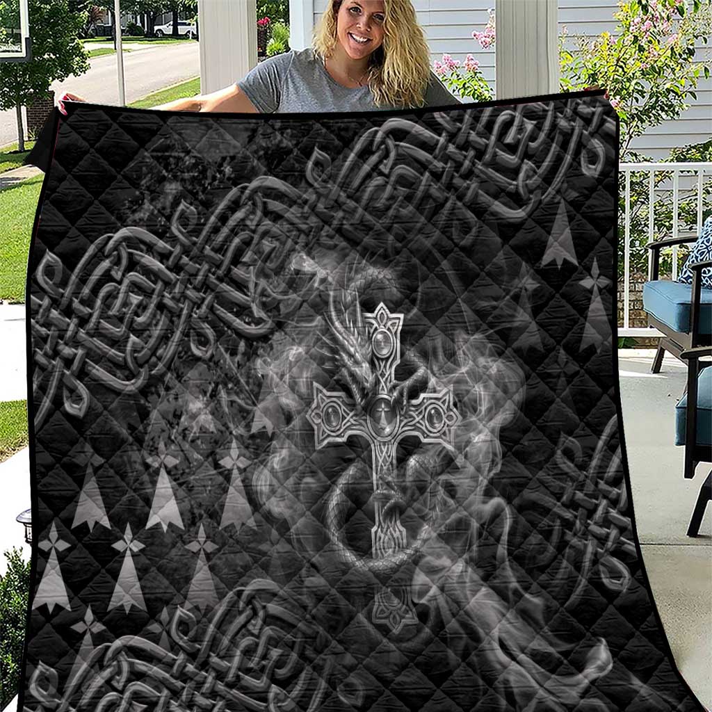 Brittany Celtic Cross Quilt Fantasy Celtic Dragon - Wonder Print Shop