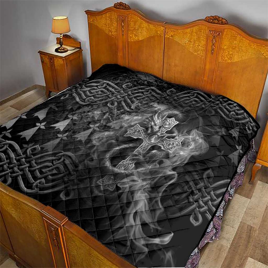 Brittany Celtic Cross Quilt Fantasy Celtic Dragon - Wonder Print Shop