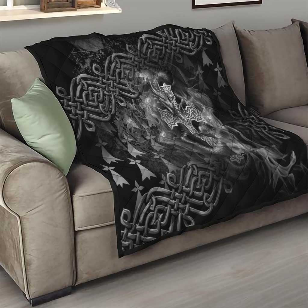 Brittany Celtic Cross Quilt Fantasy Celtic Dragon - Wonder Print Shop