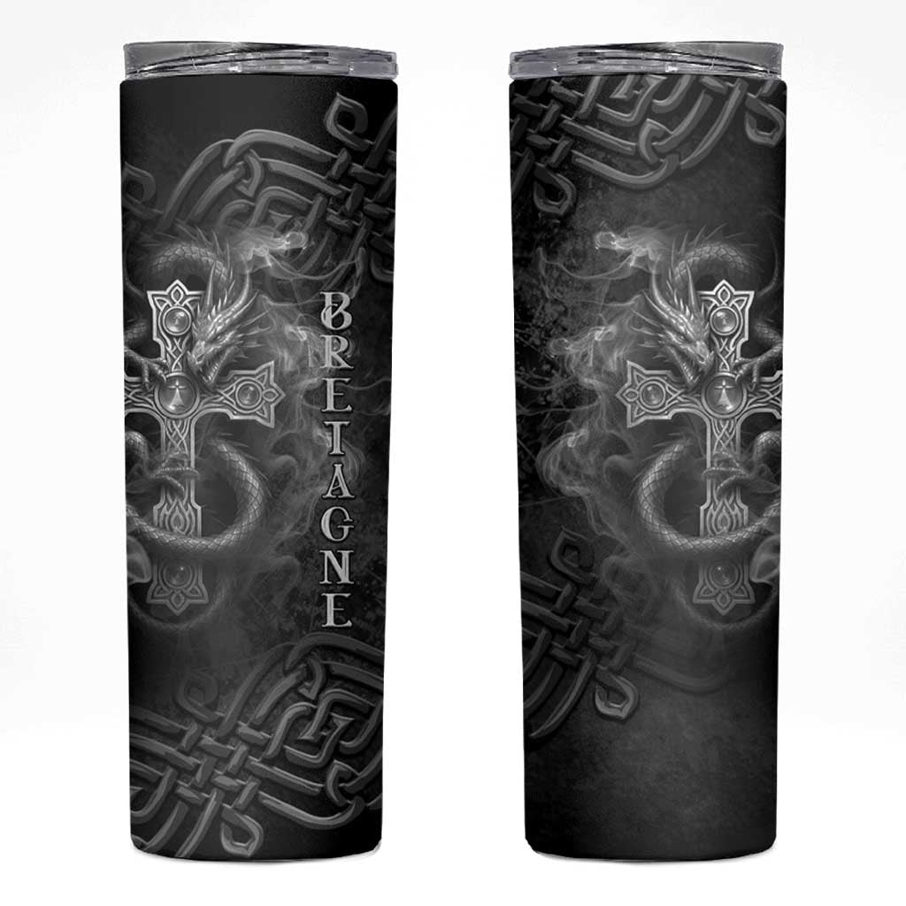 Brittany Celtic Cross Skinny Tumbler Fantasy Celtic Dragon - Wonder Print Shop