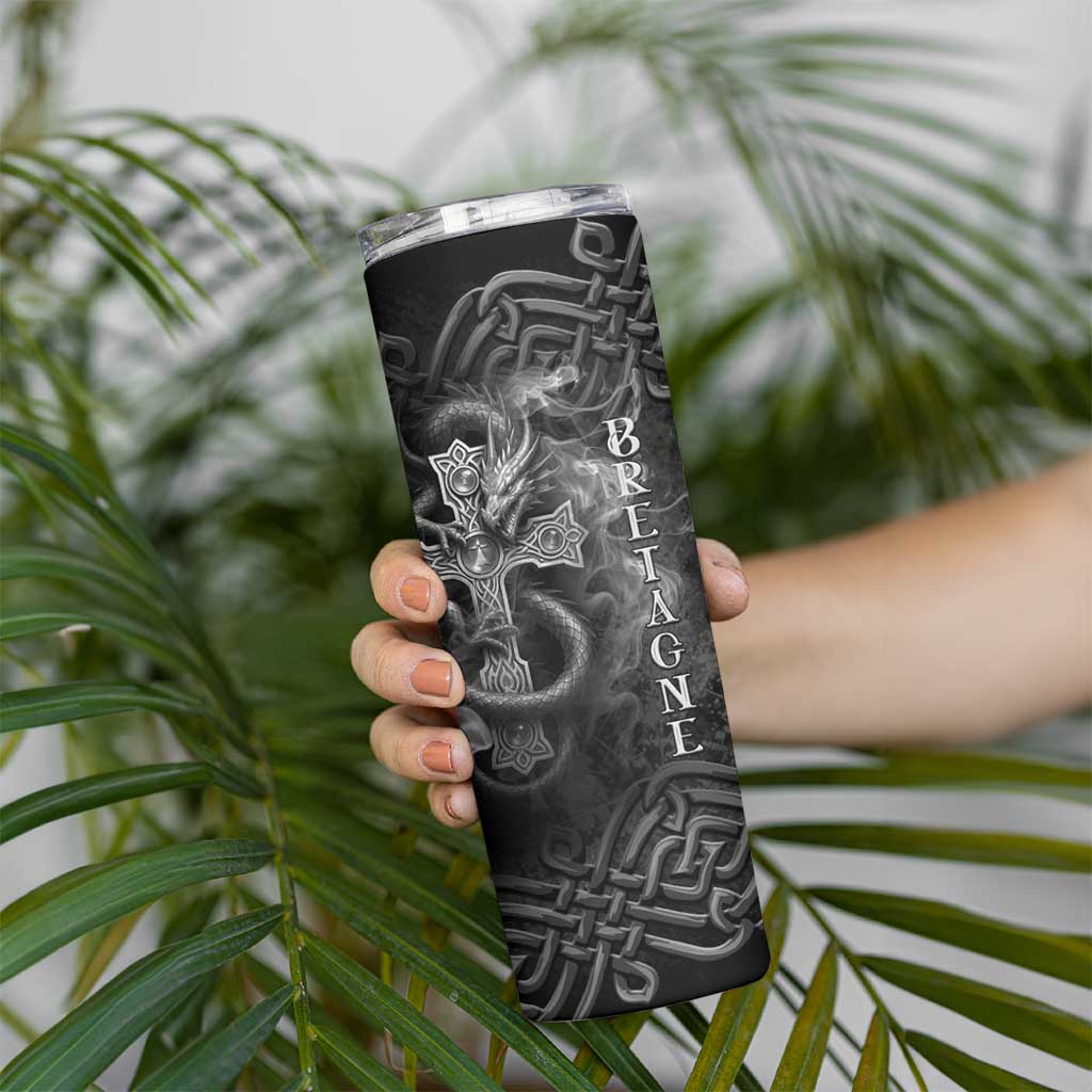 Brittany Celtic Cross Skinny Tumbler Fantasy Celtic Dragon - Wonder Print Shop