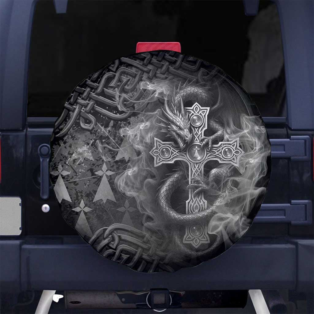 Brittany Celtic Cross Spare Tire Cover Fantasy Celtic Dragon - Wonder Print Shop