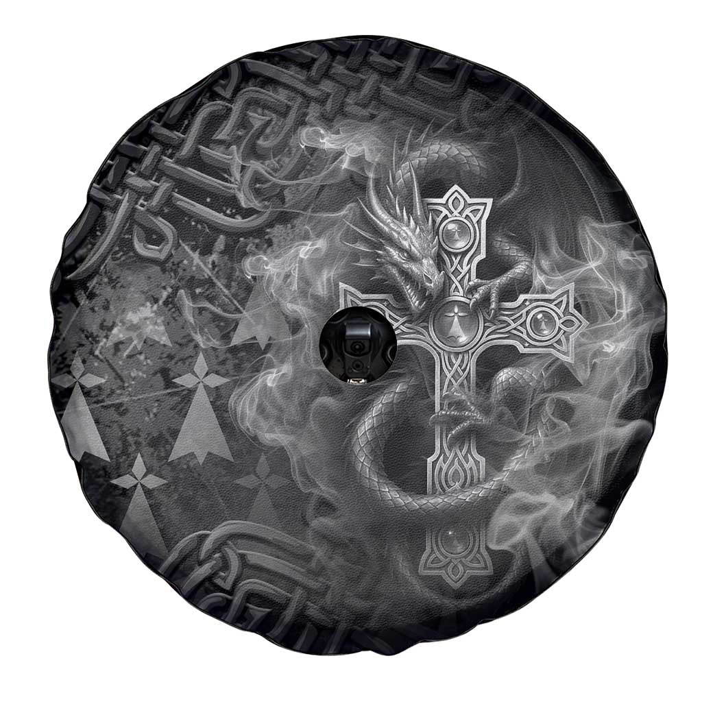 Brittany Celtic Cross Spare Tire Cover Fantasy Celtic Dragon - Wonder Print Shop