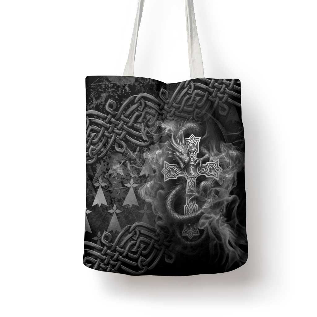 Brittany Celtic Cross Tote Bag Fantasy Celtic Dragon - Wonder Print Shop