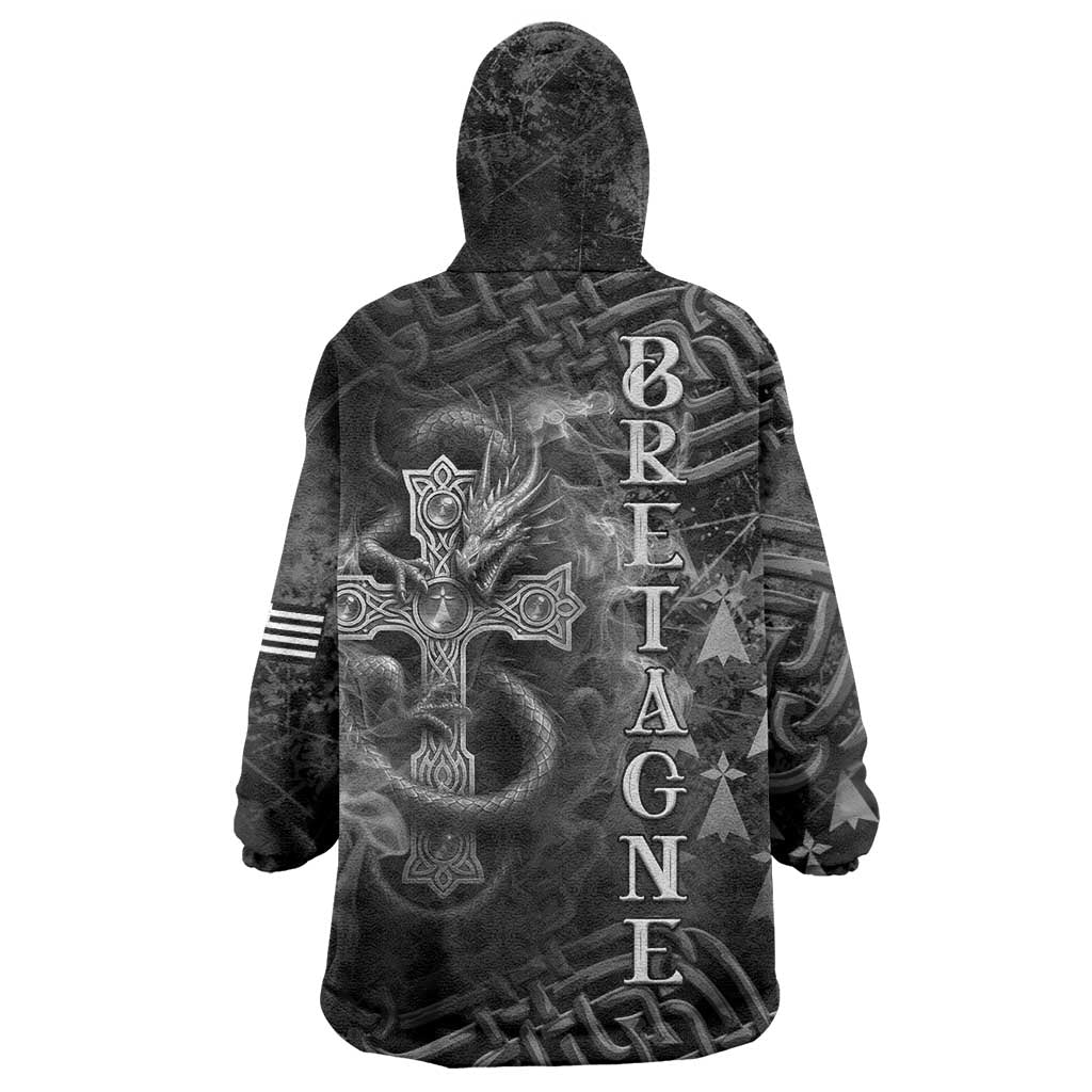 Brittany Celtic Cross Wearable Blanket Hoodie Fantasy Celtic Dragon - Wonder Print Shop
