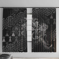 Brittany Celtic Cross Window Curtain Fantasy Celtic Dragon - Wonder Print Shop