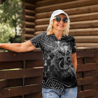 Brittany Celtic Cross Women Polo Shirt Fantasy Celtic Dragon - Wonder Print Shop