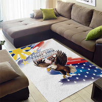 Filipino American History Month Area Rug Bald Eagle Tarsier Together LT05 - Wonder Print Shop