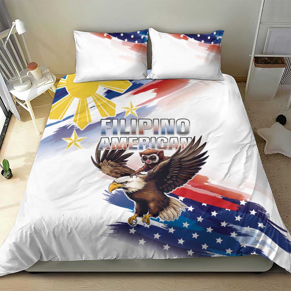 Filipino American History Month Bedding Set Bald Eagle Tarsier Together LT05 - Wonder Print Shop