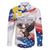 Filipino American History Month Family Matching Off The Shoulder Long Sleeve Dress and Hawaiian Shirt Bald Eagle Tarsier Together LT05 - Wonder Print Shop
