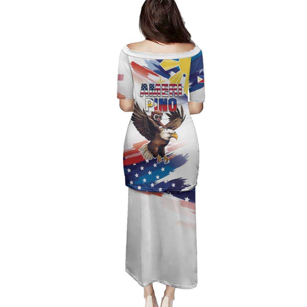 Filipino American History Month Family Matching Puletasi and Hawaiian Shirt Bald Eagle Tarsier Together LT05 - Wonder Print Shop