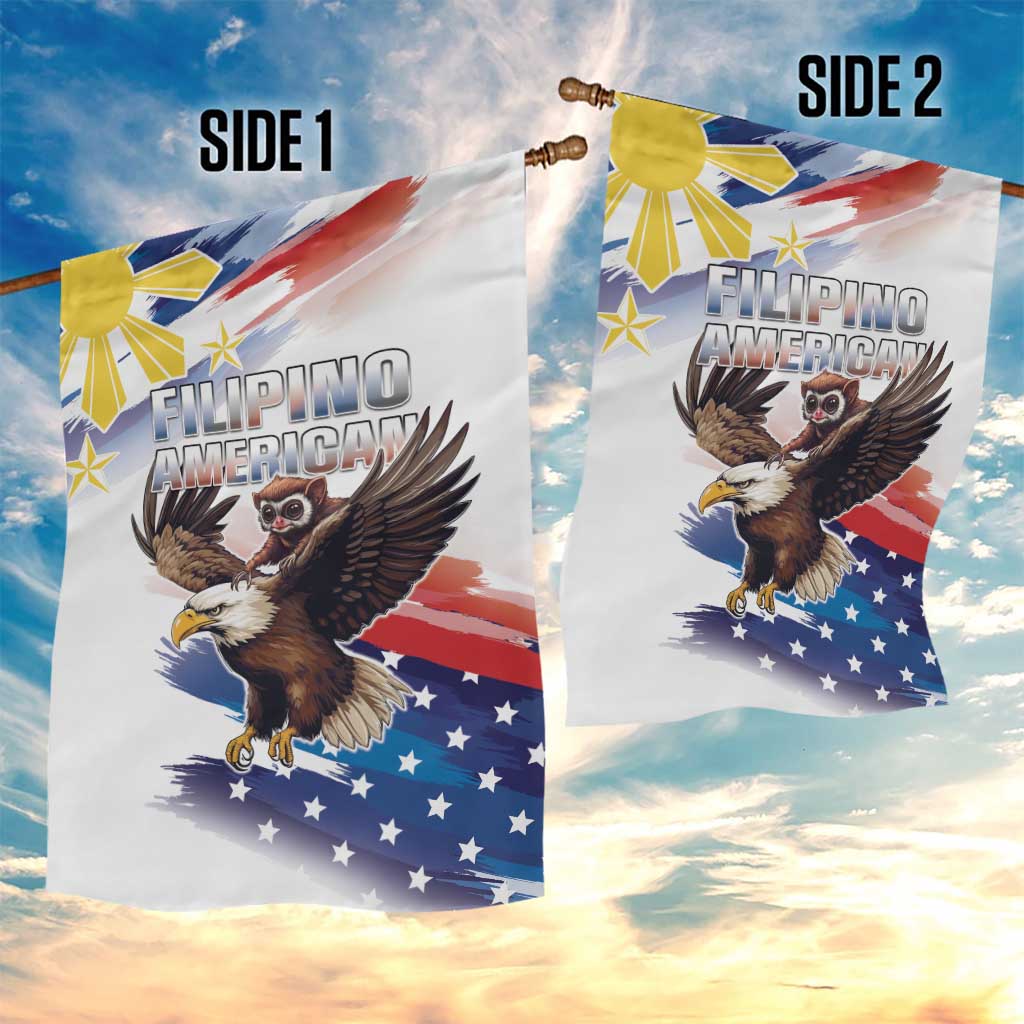 Filipino American History Month Garden Flag Bald Eagle Tarsier Together LT05 - Wonder Print Shop