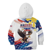 Filipino American History Month Kid Hoodie Bald Eagle Tarsier Together LT05 - Wonder Print Shop