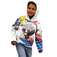 Filipino American History Month Kid Hoodie Bald Eagle Tarsier Together LT05 - Wonder Print Shop