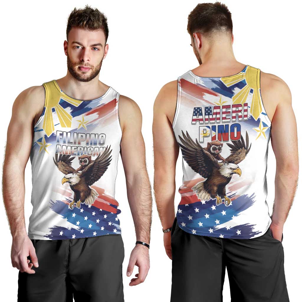Filipino American History Month Men Tank Top Bald Eagle Tarsier Together LT05 - Wonder Print Shop