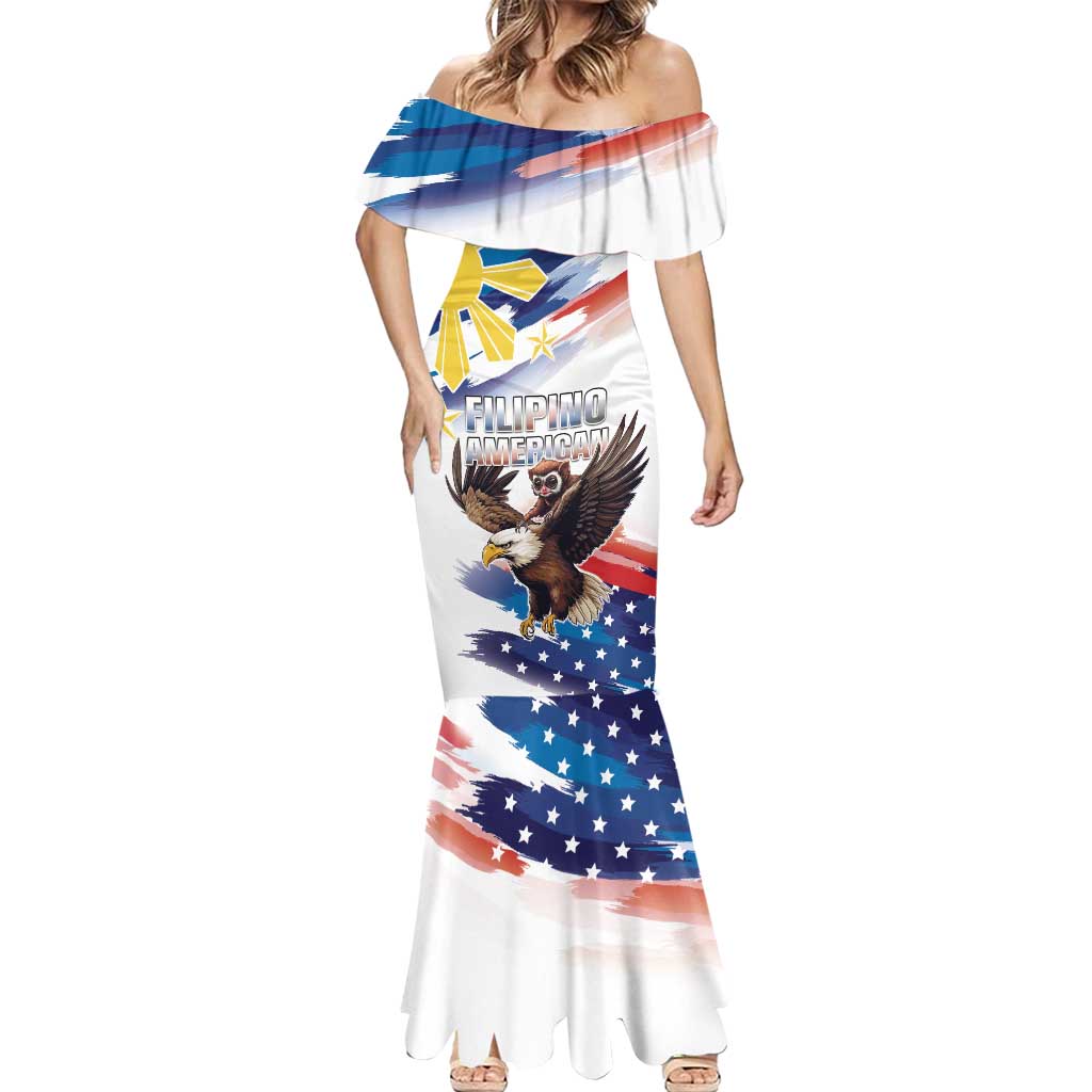 Filipino American History Month Mermaid Dress Bald Eagle Tarsier Together LT05 - Wonder Print Shop