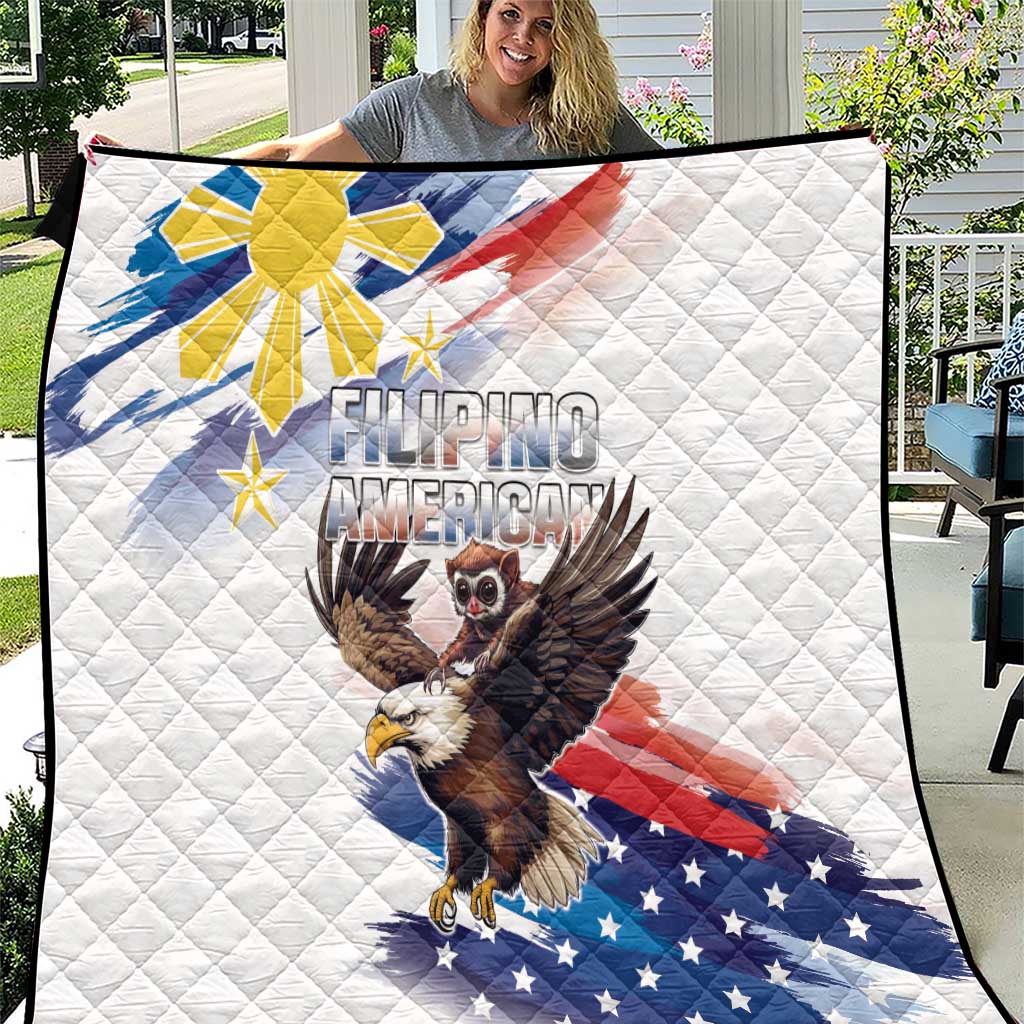 Filipino American History Month Quilt Bald Eagle Tarsier Together LT05 - Wonder Print Shop