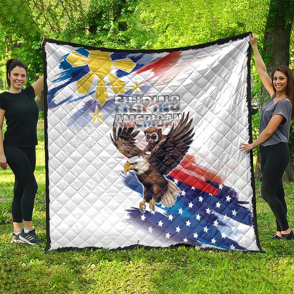 Filipino American History Month Quilt Bald Eagle Tarsier Together LT05 - Wonder Print Shop