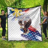 Filipino American History Month Quilt Bald Eagle Tarsier Together LT05 - Wonder Print Shop