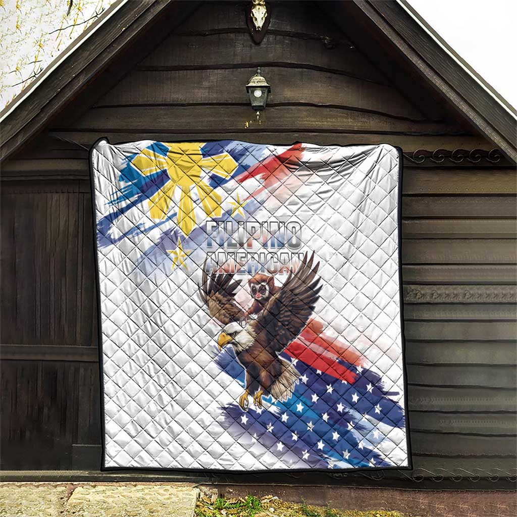 Filipino American History Month Quilt Bald Eagle Tarsier Together LT05 - Wonder Print Shop