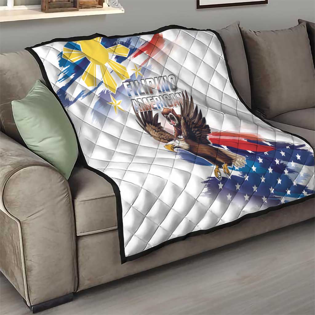Filipino American History Month Quilt Bald Eagle Tarsier Together LT05 - Wonder Print Shop