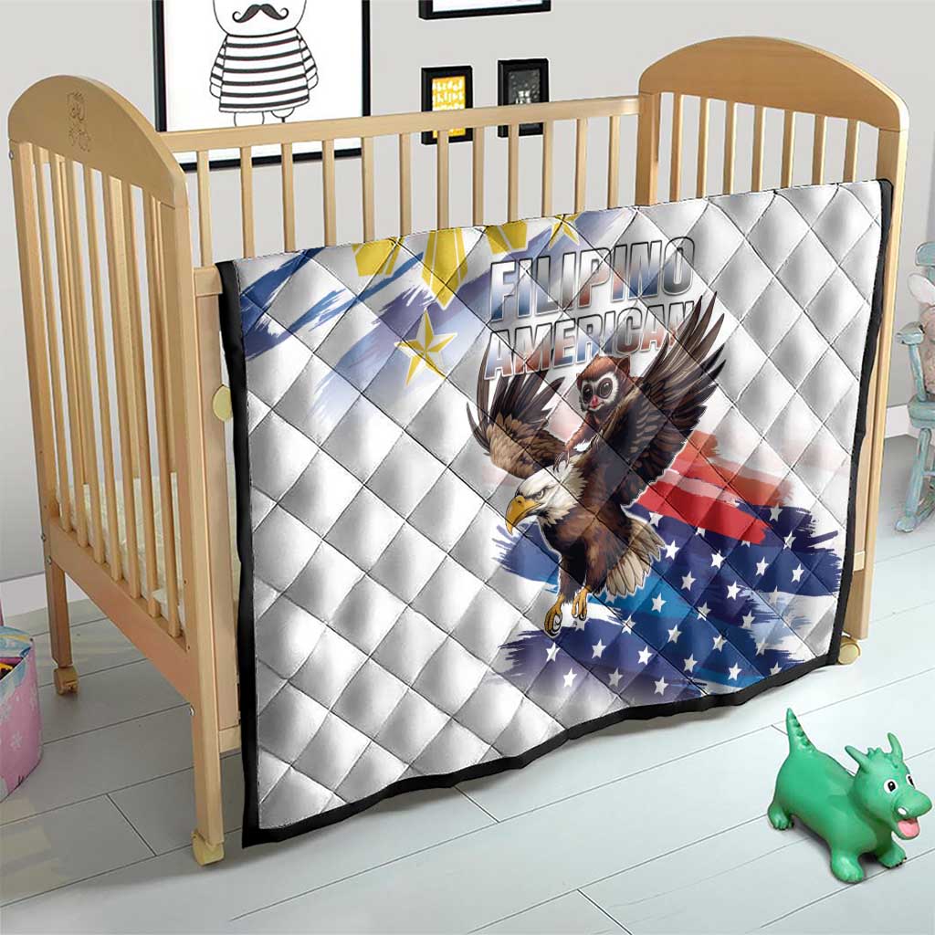 Filipino American History Month Quilt Bald Eagle Tarsier Together LT05 - Wonder Print Shop